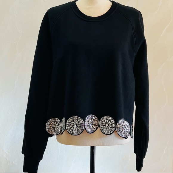 Canapé Embellished Fleece Sweatshirt NWT - Picture 5 of 7